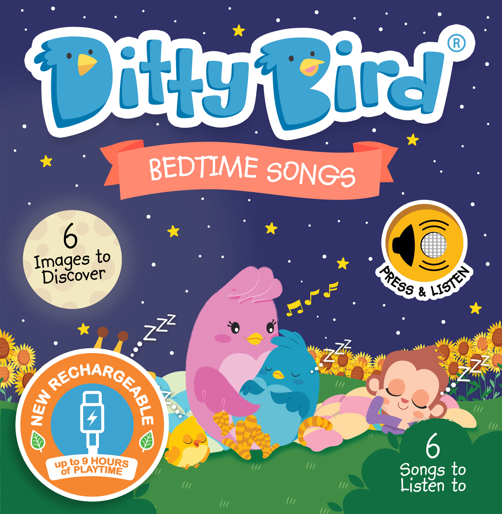 Ditty Bird | Bedtime Songs - Storytime - Baby Book - USB-C by Ditty Bird, alternate view