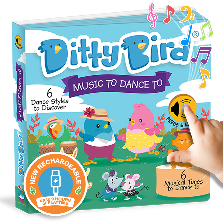 Ditty Bird Book Kids dance songs: Music To Dance To - USB-C Ditty Bird