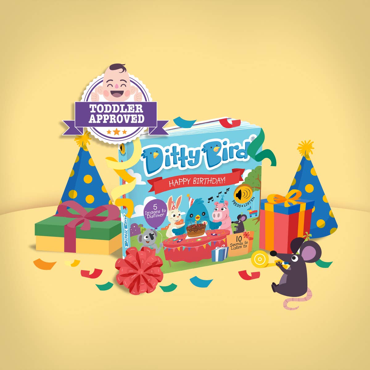 Birthday Book | Ditty Bird Happy Birthday (Gift&Card) USB-C Ditty Bird