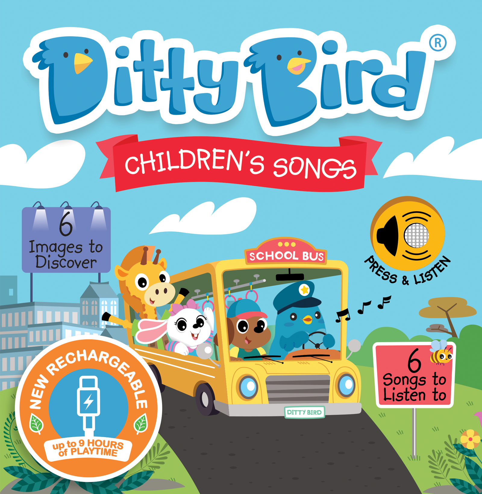 Ditty Bird Sound Book: Children´s Songs-BESTSELLER  USB-C Ditty Bird