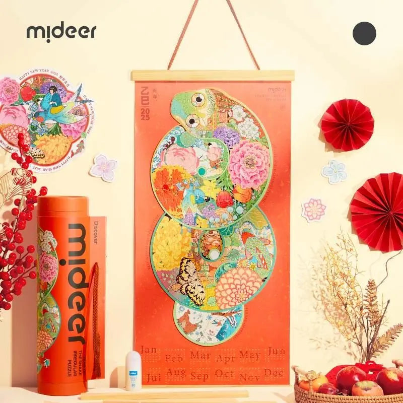Year of Snake Puzzle Wall Calendar Mideer