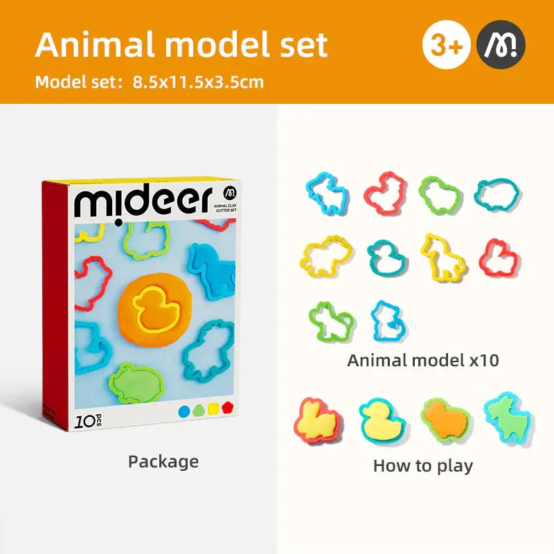 Animal Dough Embossing Cutter Set Mideer