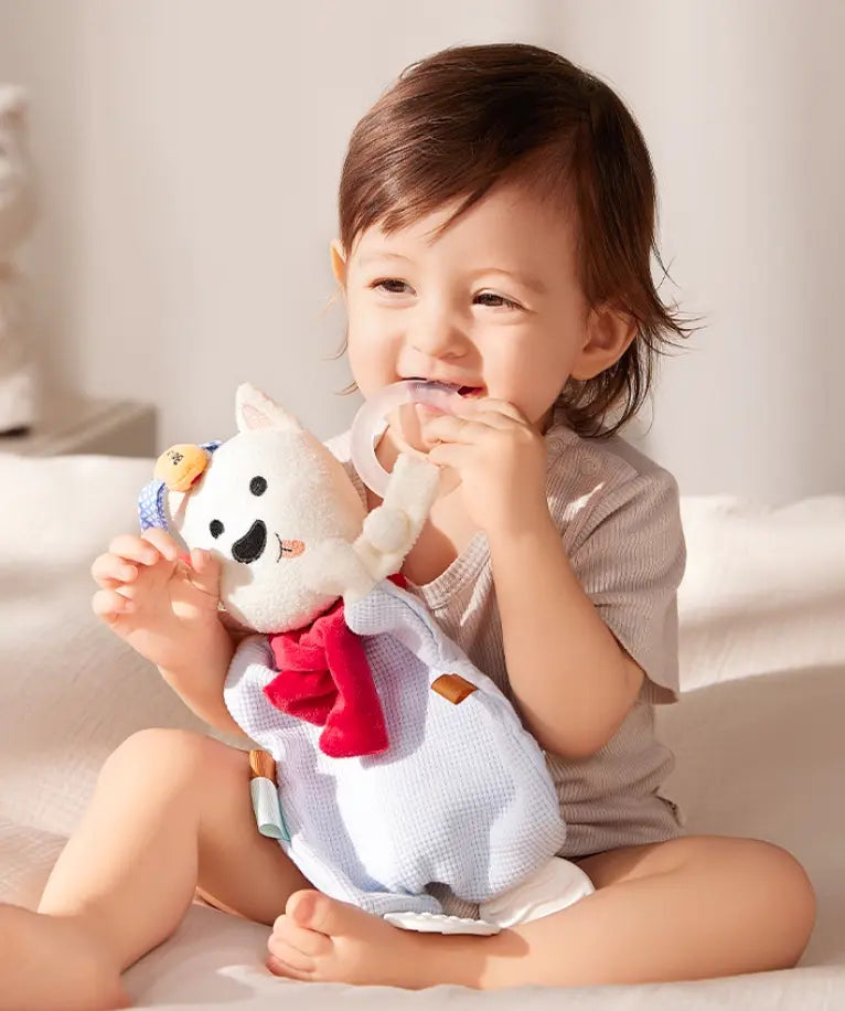 Baby Comforter Blanket & Teething Plush Toy Bc Babycare