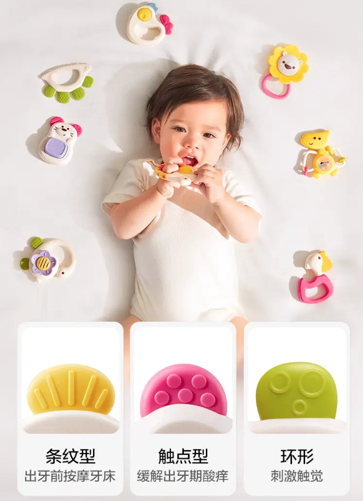 Baby Rattles & Teethers 8pcs (0m+) Bc Babycare