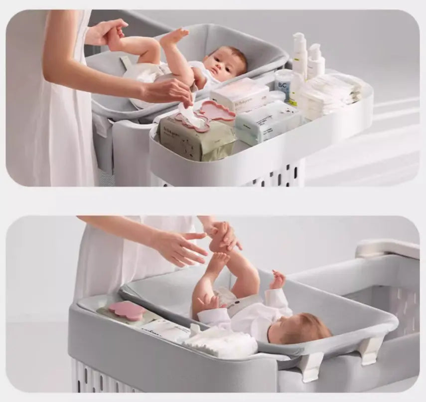 Foldable Baby Crib with Changing Table Bc Babycare